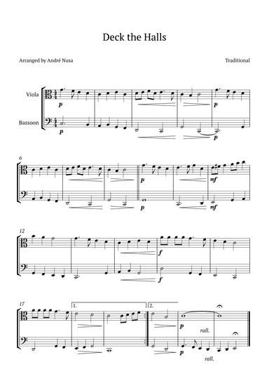 Deck the Halls (arr. André Nusa)