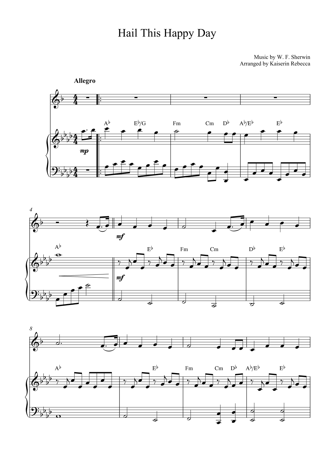 Hail This Happy Day (arr. Kaiserin Rebecca)