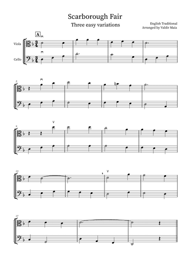 Scarborough Fair - 3 easy variations (arr. Valdir Maia)
