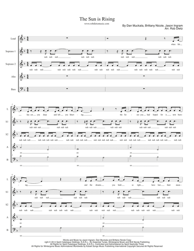 The Sun Is Rising (arr. Rob Dietz)