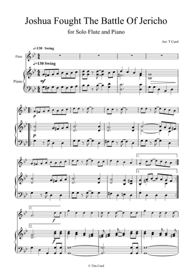 Joshua Fought the Battle of Jericho for Solo Flute and Piano (arr. Tim Curd)