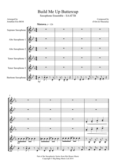 Build Me Up, Buttercup (arr. Jonathan Enno)