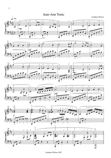 Jean-Ann Tonic - Piano Version