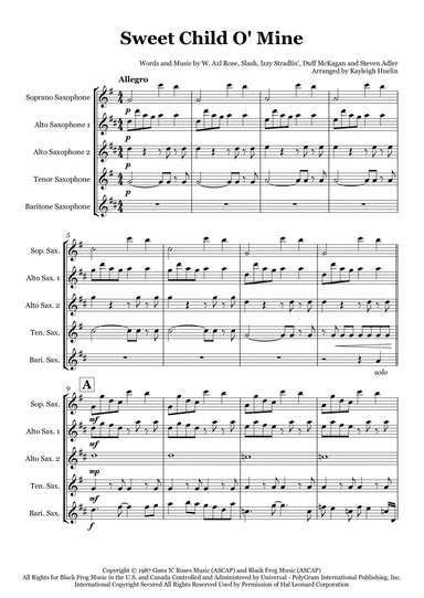 Sweet Child O' Mine (arr. Kayleigh Huelin)