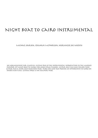 Night Boat To Cairo (arr. Joe Niesyto)