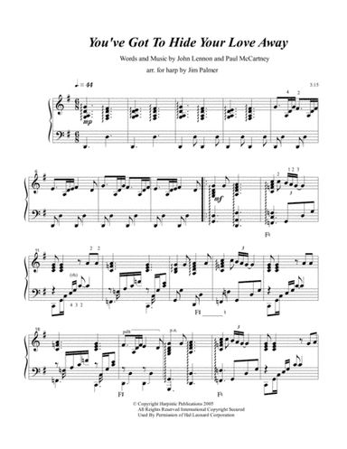 You've Got To Hide Your Love Away (arr. Jim Palmer)