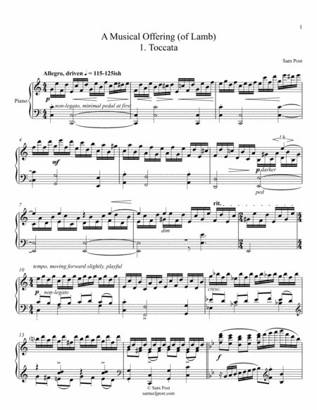 A Musical Offering (of Lamb), Book 1, op. 51