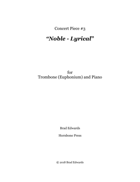 Concert Piece #3: Noble – Lyrical