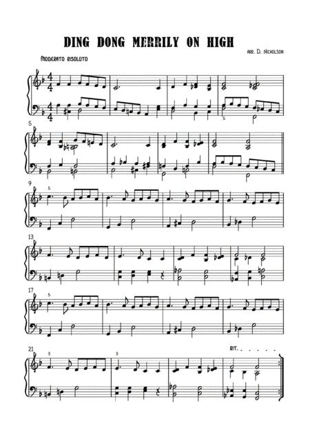 Ding Dong Merrily on High (arr. Daniel Nicholson)