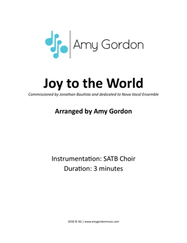 Joy to the World (arr. Amy Gordon)