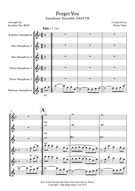 Forget You (arr. Big Bang Music)