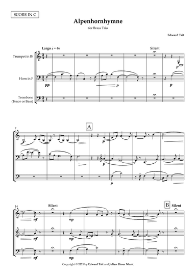 Alpenhornhymne (Op. 5) – Score