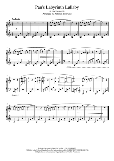 Pan's Labyrinth Lullaby (arr. Antoniel Campos)