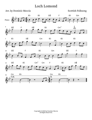 Loch Lomond (arr. Dominic Meccia)