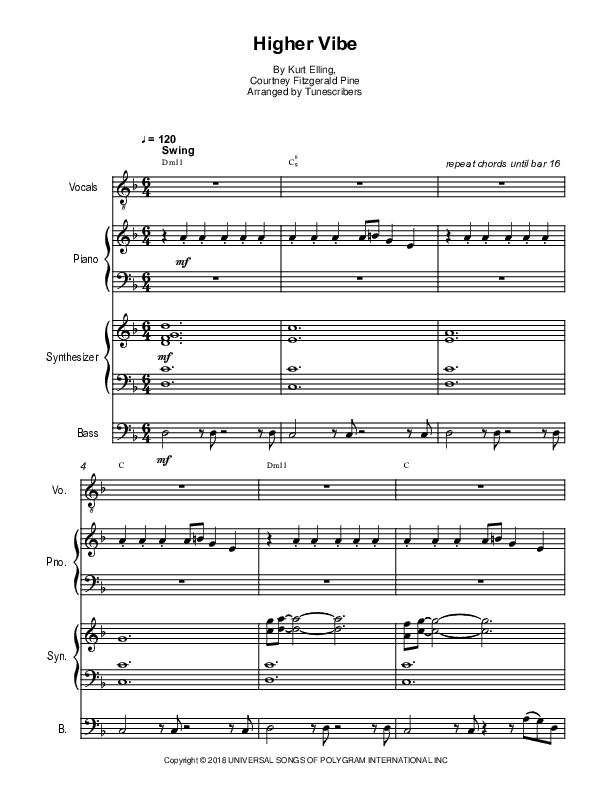 Higher Vibe (arr. Tunescribers)