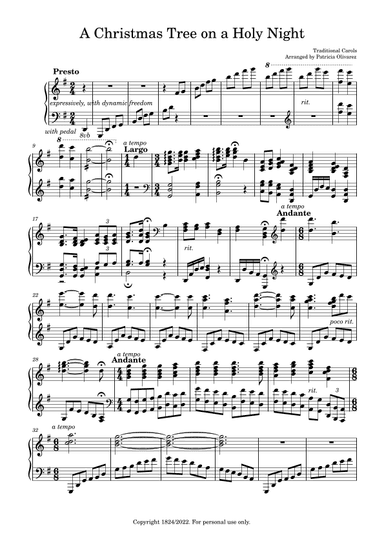 A Christmas Tree on a Holy Night (arr. Patricia Olivarez)