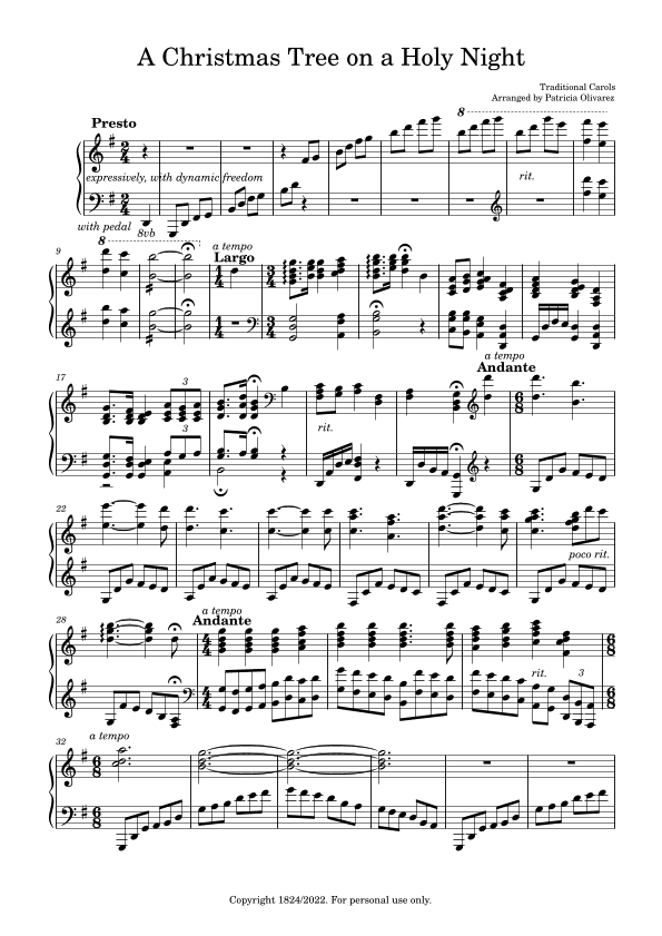 A Christmas Tree on a Holy Night (arr. Patricia Olivarez)