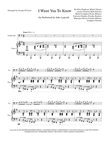 I Want You To Know (arr. George B Chave)
