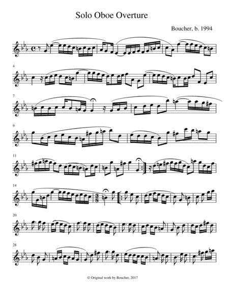 Overture for Solo Oboe in C Minor