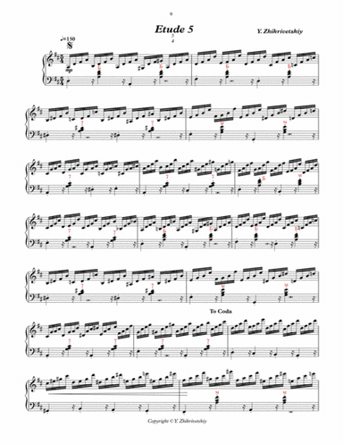 Polyrhythmic etude #5 for accordion:4 in the left hand - 5 in the right.