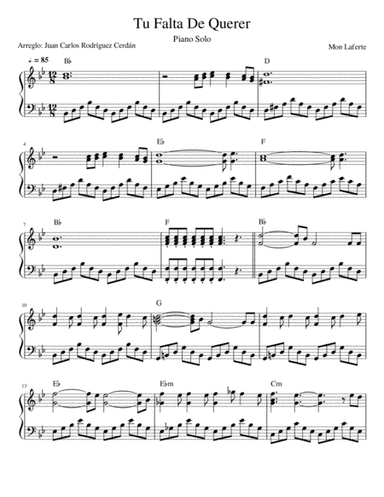 Tu Falta De Querer (arr. Juan Carlos Rodriguez Cerdan)
