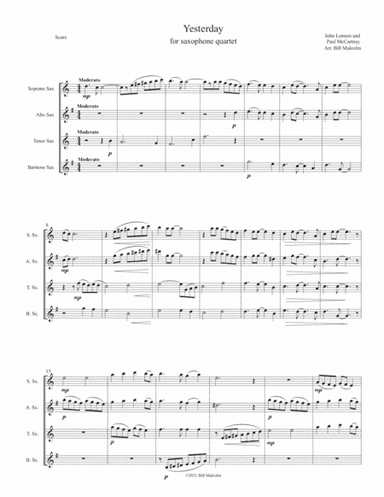 Yesterday (arr. Bill Malcolm)
