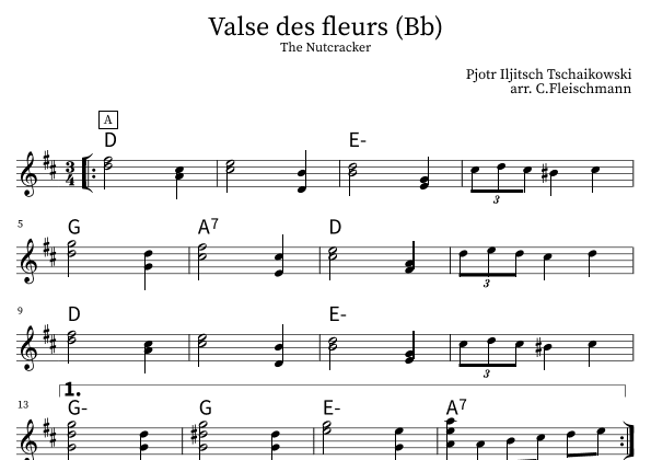 Valse des fleurs (arr. Christoph Fleischmann)
