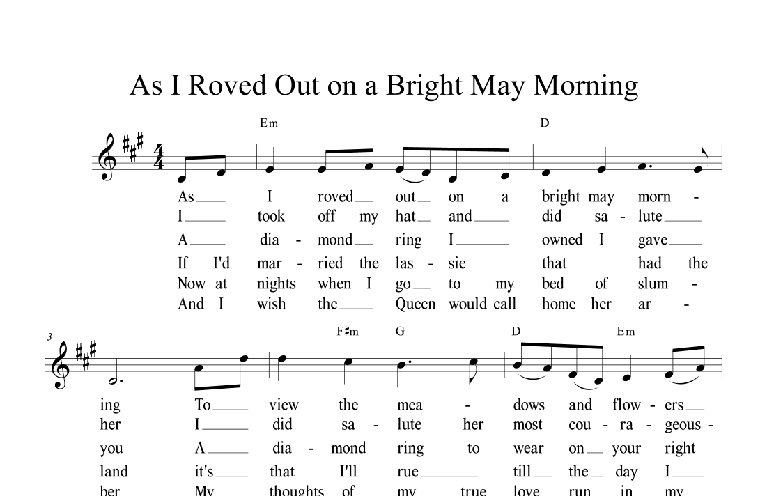 As I Roved Out (arr. Kim Kirkman)
