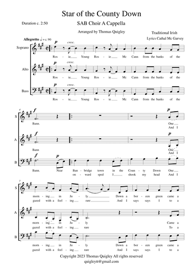 Star of the County Down (arr. Thomas Quigley)