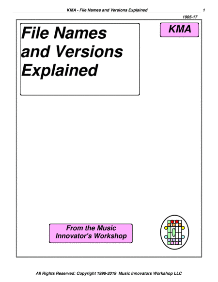 KMA - File Names and Versions of Key Maps Explained