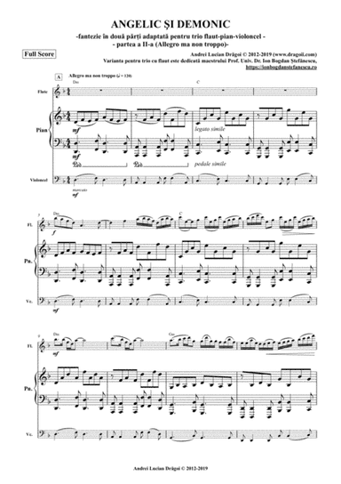 ANGELIC SI DEMONIC (Angelic and demonic) - musical fantasy in two parts for instrumental trio (flut