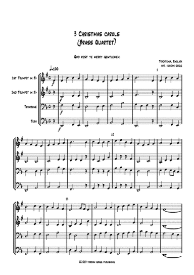 3 Christmas Carols (Brass Quartet) (arr. Jordan Grigg)