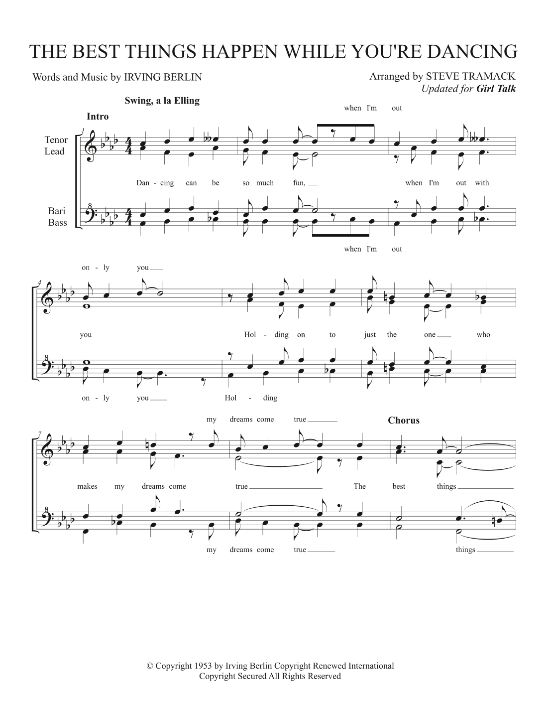 The Best Things Happen While You're Dancing (arr. Steve Tramack)