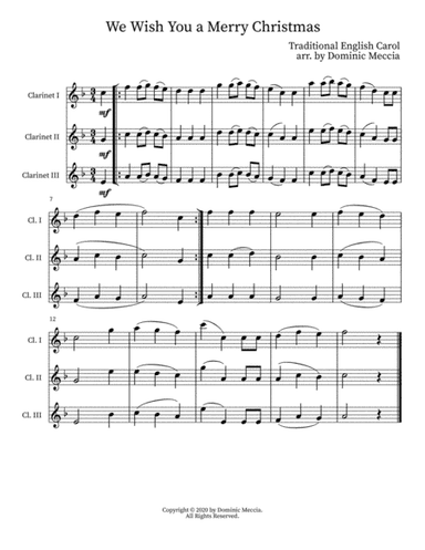 We Wish You a Merry Christmas (arr. Dominic Meccia)