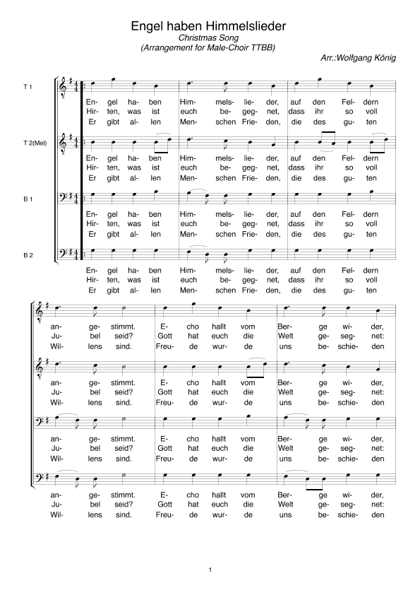 Engem haben Himmelslieder (arr. Wolfgang König)