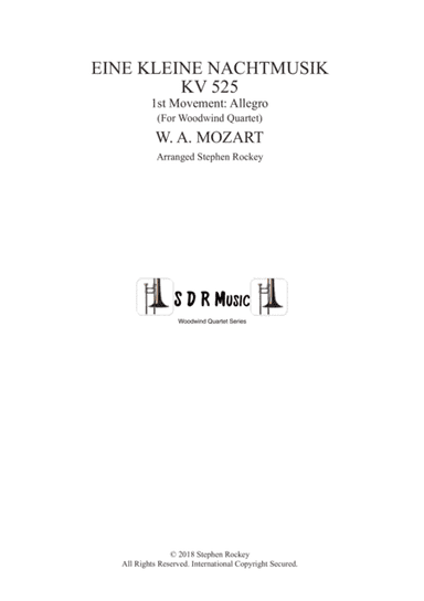 Eine Kleine Nachtmusik 1st Movement Allegro for Woodwind Quartet (arr. Stephen Rockey)