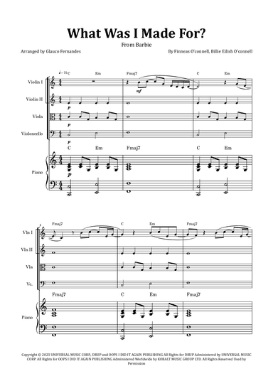 What Was I Made For? (arr. Glauco Fernandes)