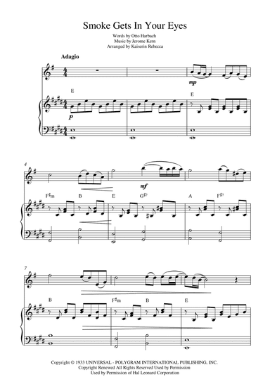 Smoke Gets In Your Eyes (arr. Kaiserin Rebecca)