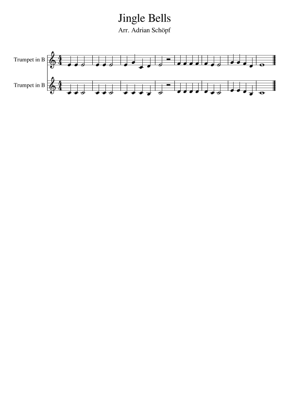 Jingle Bells (Beginner) (arr. Adrian Schöpf)