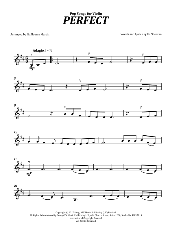 Perfect (arr. Guillaume Martin)