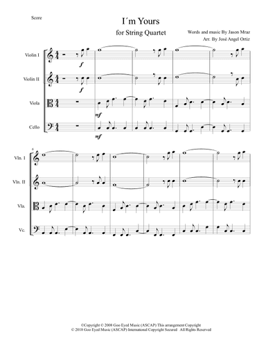 I'm Yours (arr. Angeluz ramwagmoz)