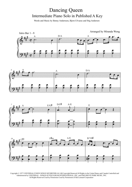 Dancing Queen (arr. Miranda Wong)