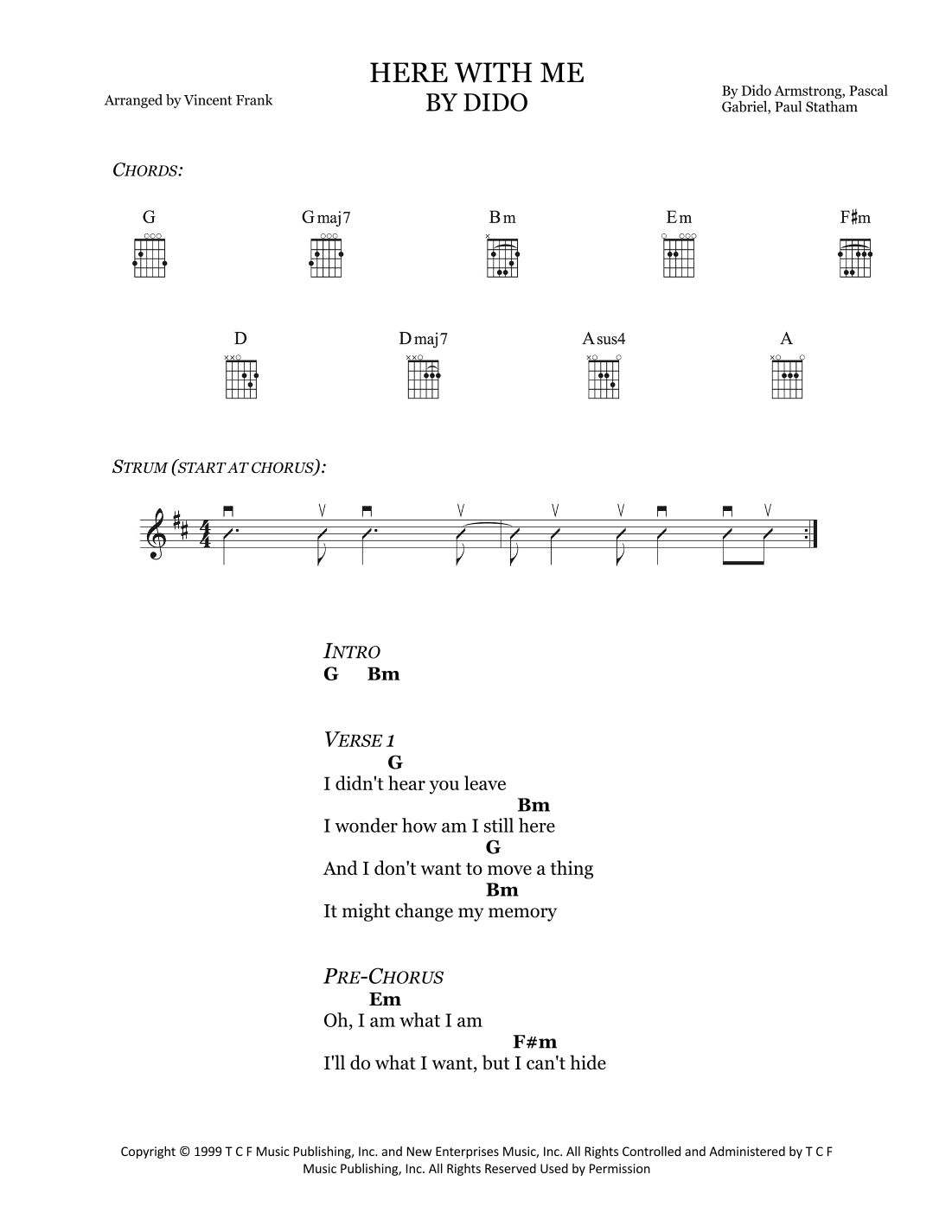 Here With Me (arr. Vincent Frank)