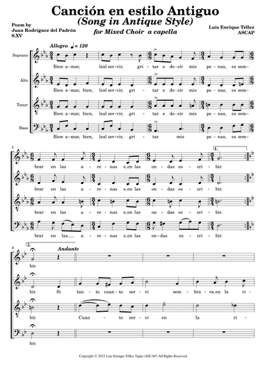 Canción en estilo Antiguo (Song in Antique Style)