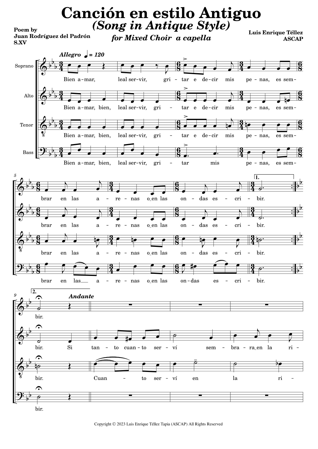 Canción en estilo Antiguo (Song in Antique Style)