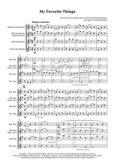 My Favorite Things (arr. Kayleigh Huelin)