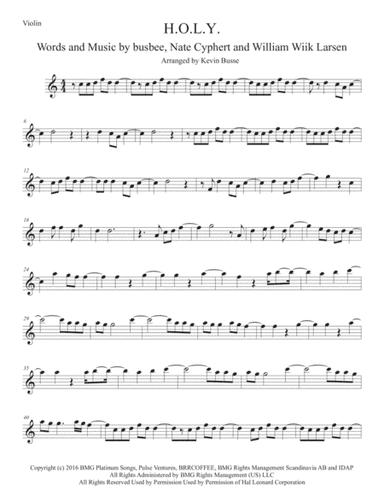 H.O.L.Y. (arr. Kevin Busse)