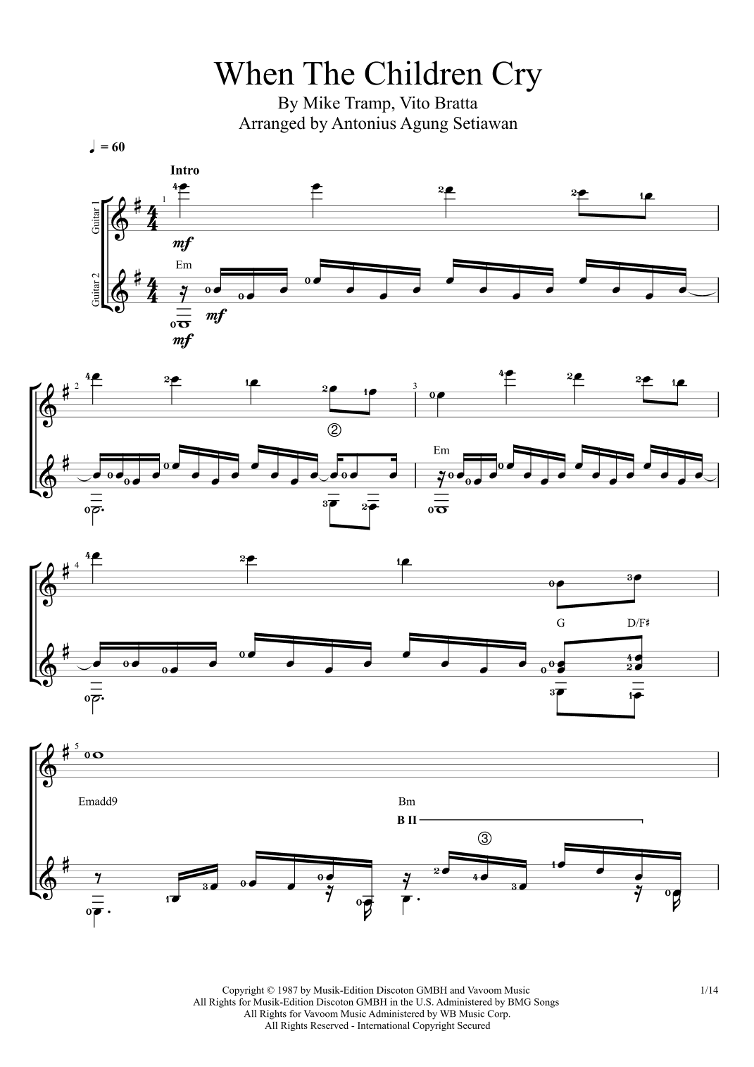 When The Children Cry (arr. Antonius Agung Setiawan)