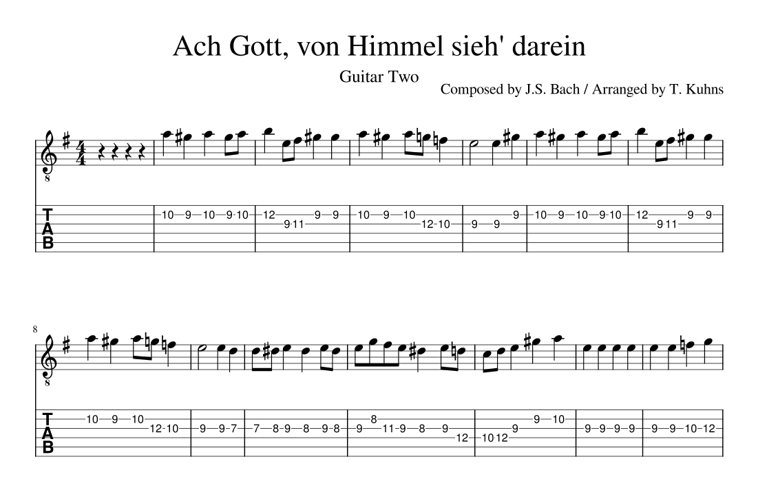 Ach Gott, von Himmel sieh' darein (arr. Terry Kuhns)