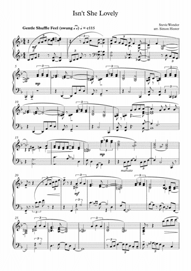 Isn't She Lovely (arr. Simon Hester)